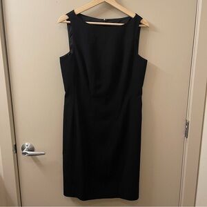 Ann Taylor sleeveless black midi dress size 8 career wear office